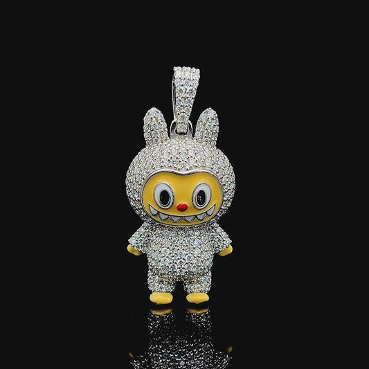 Iced Out Labubu Pendant – Fully Paved with Sparkling Stones